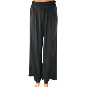 Gorman Women's Black Elastic High Waist Pleated Wide Leg Trousers Pants Size 8